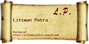 Littman Petra névjegykártya